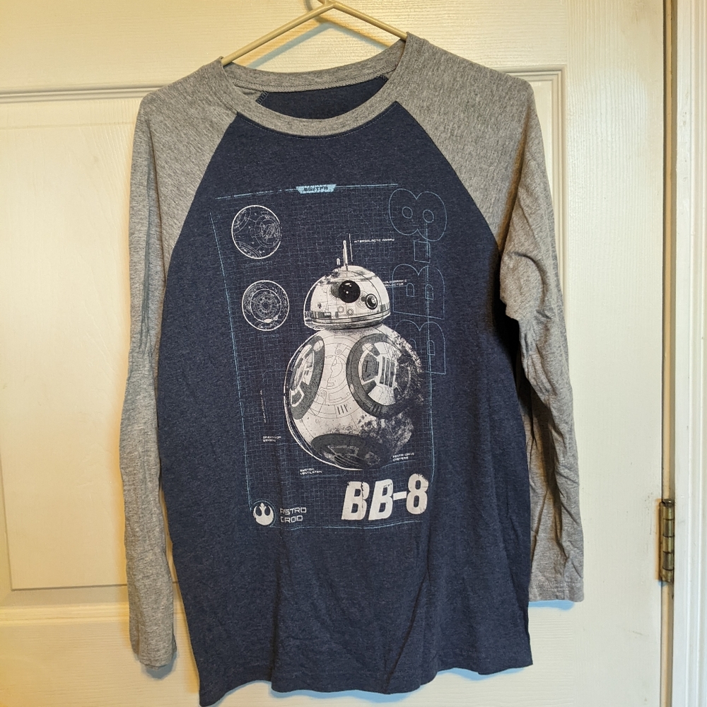 Star Wars The Force Awakens BB-8 Long Sleeve T-Shirt Size S Pre-owned